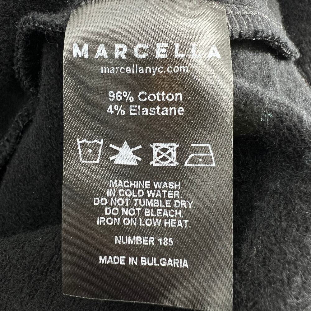 Marcella NYC Charis Black Cotton Blend Asymmetrical Scuba Dress Size Large NWT - Picture 5 of 7